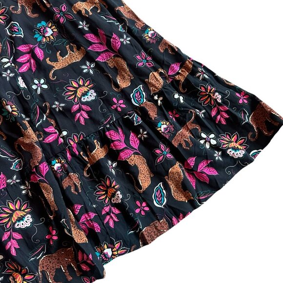 Torrid Midi Challis One-Shoulder Dress Leopard Floral Print Stretch Size 5X - Picture 5 of 11